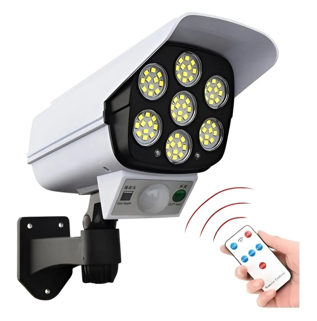 Foco Solar LED Tipo Cámara con Sensor de Movimiento